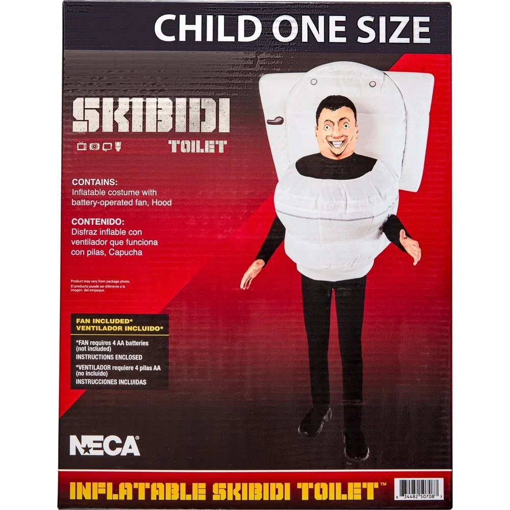 Skibidi Toilet Costume Child One Size Youth Boys Kids Inflatable NECA NEW